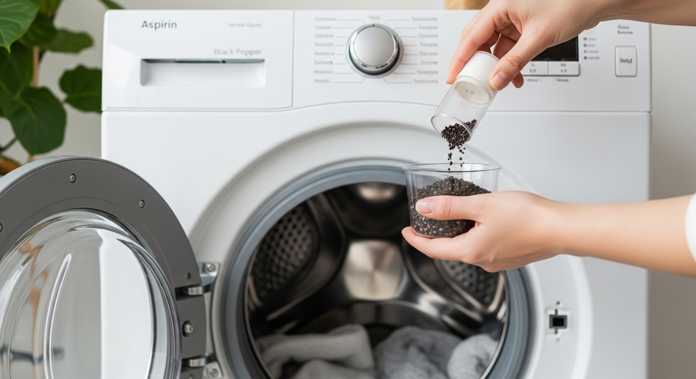 Fügen Sie Ihrer Waschmaschine Aspirin oder schwarzen Pfeffer hinzu, um Ihre Kleidung perfekt zu waschen content image