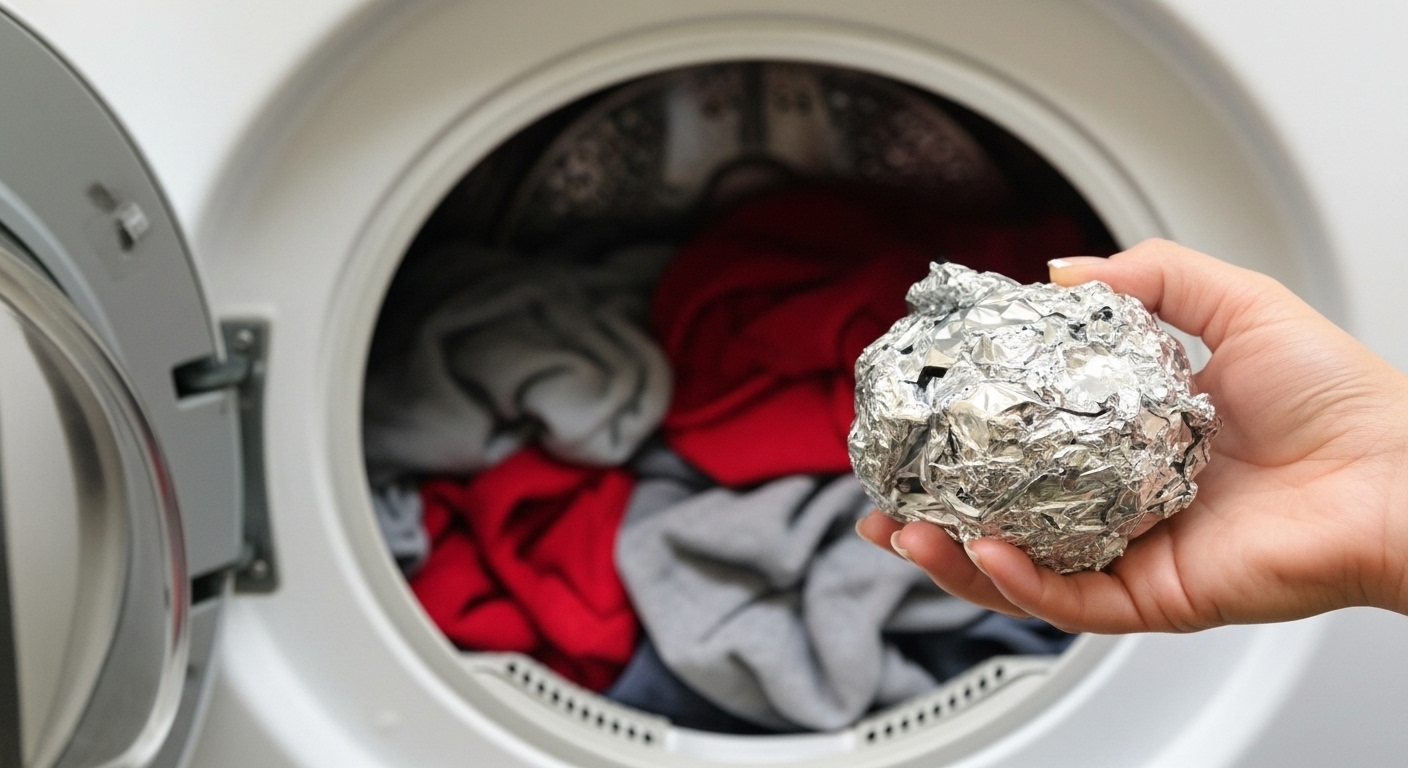 Ein Kugel aus Alufolie in der Wäsche wirkt Wunder content image