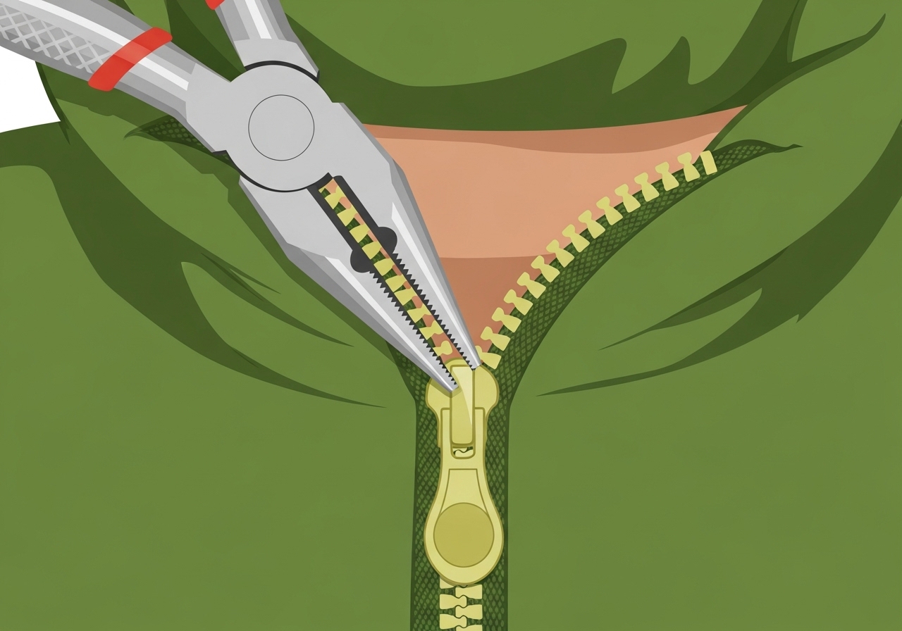 Ein Experte zeigt dir, wie du kaputte Reißverschlüsse zu Hause reparieren kannst content image