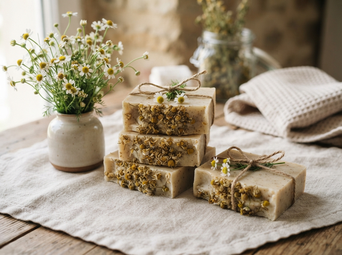 DIY-Kosmetik Kamillenseife zum Selbermachen content image