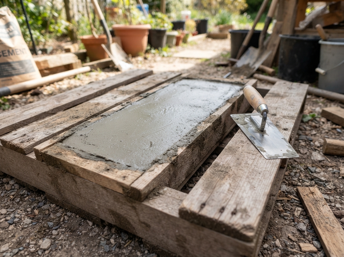 Gieße Zement auf Holzpaletten und entdecke etwas, das sich die meisten nicht einmal vorstellen können. content image